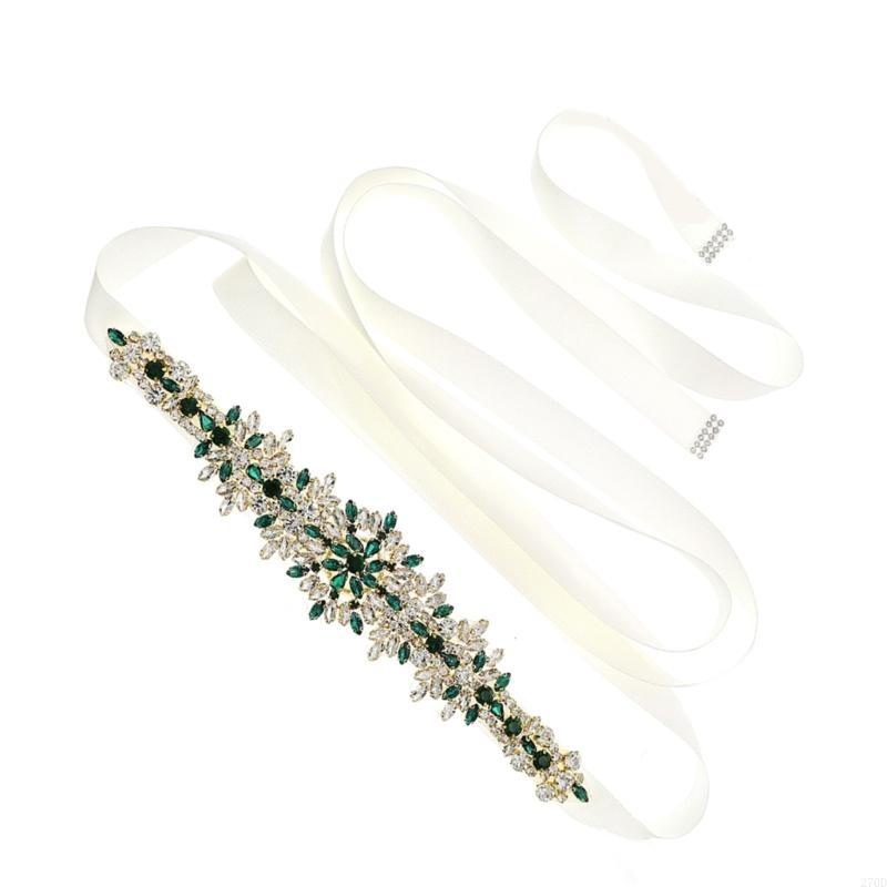คริสตัลหรูหราสายสะพายแต่งงาน R - Bridal Sash Ribbon บทวิจารณ์และราคา