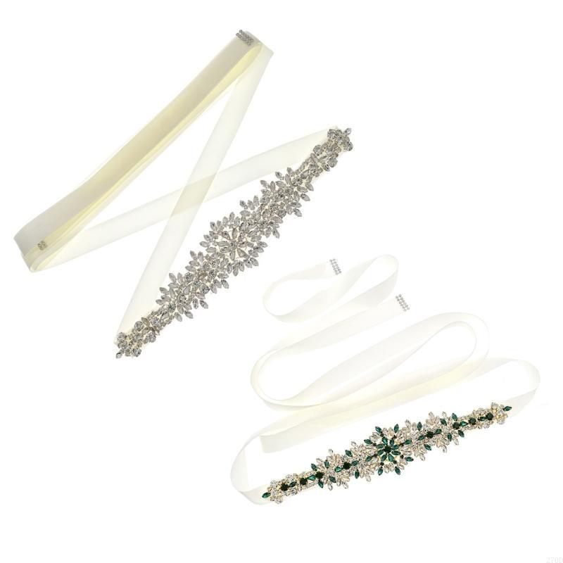คริสตัลหรูหราสายสะพายแต่งงาน R - Bridal Sash Ribbon บทวิจารณ์และราคา