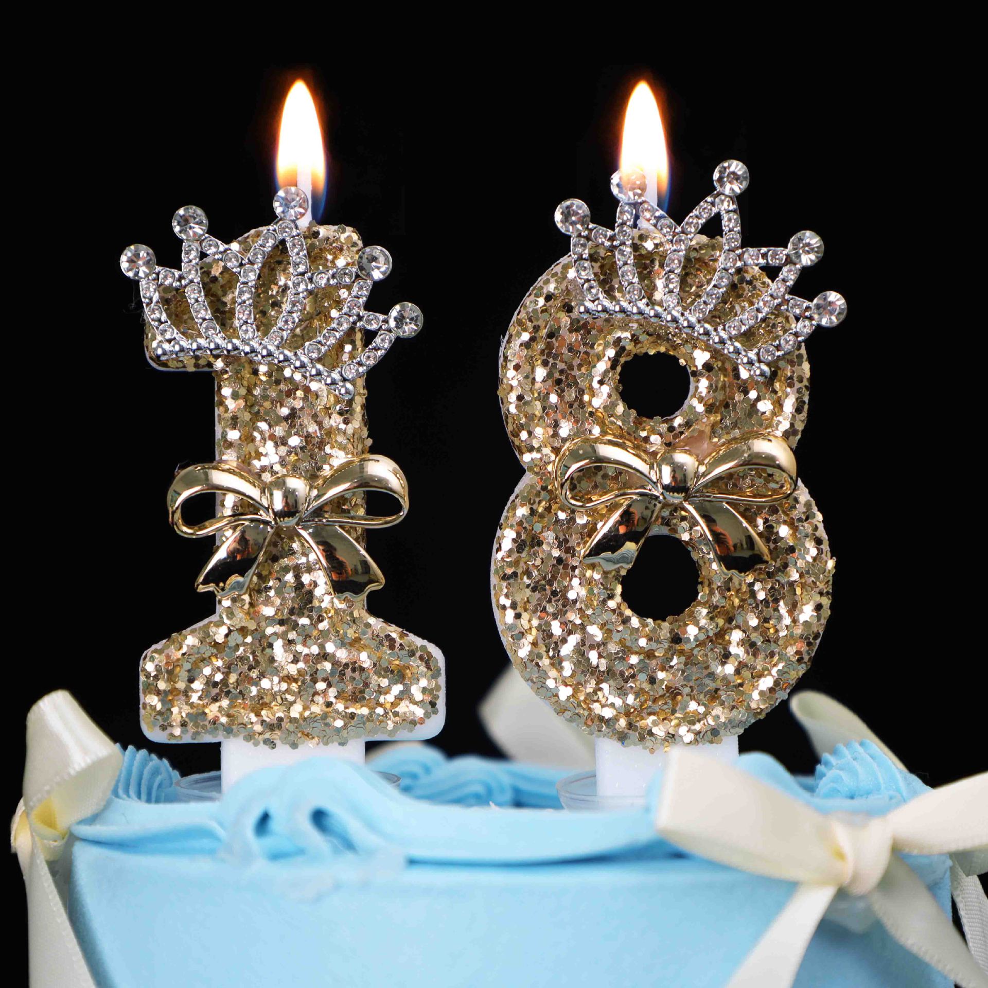 เทียนวันเกิดรูปมงกุฎประดับกลิต - Unity Candle Set บทวิจารณ์และราคา