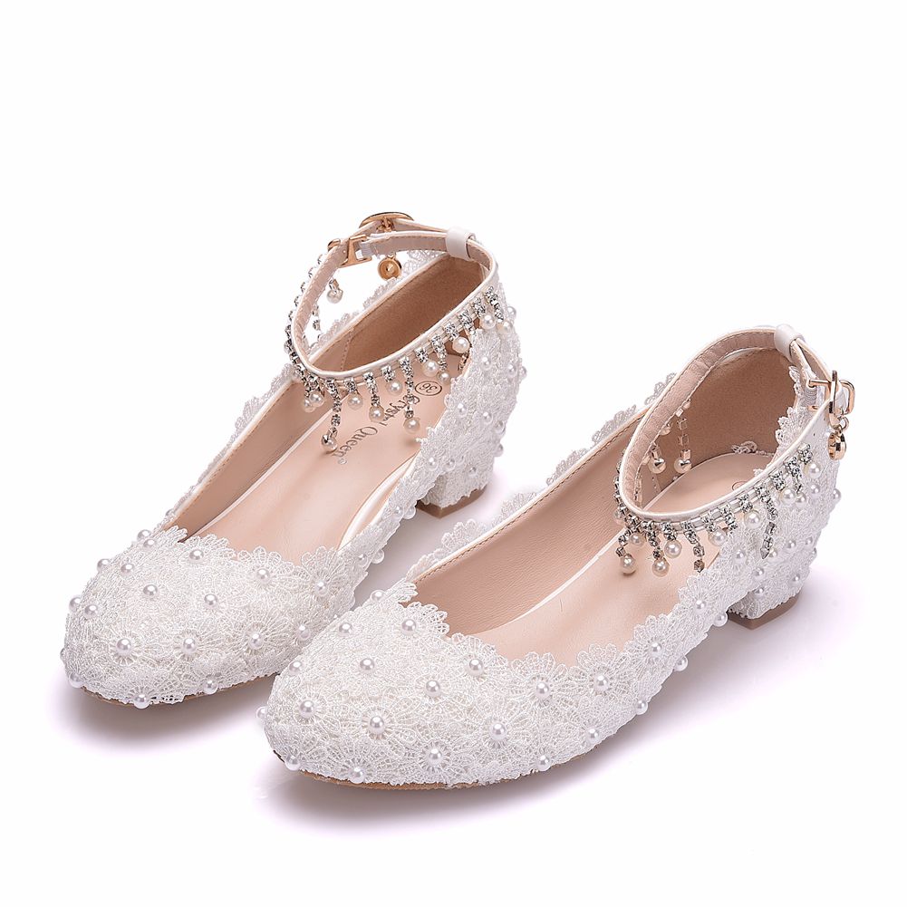 รองเท้าส้นเตี้ยแบบปิดหัวสำหรับ - Wedding Shop บทวิจารณ์และราคา