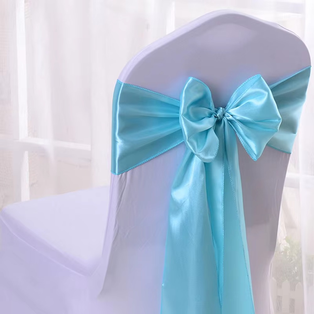 ผ้าคลุมเก้าอี้ผ้าซาตินพร้อมโบว - Wedding Supply Wholesale บทวิจารณ์และราคา
