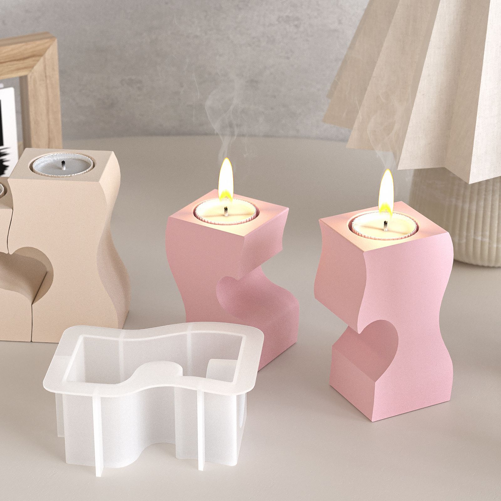 S หัวใจแท่งเทียนแม่พิมพ์ซิลิโค - Unity Candle Set บทวิจารณ์และราคา