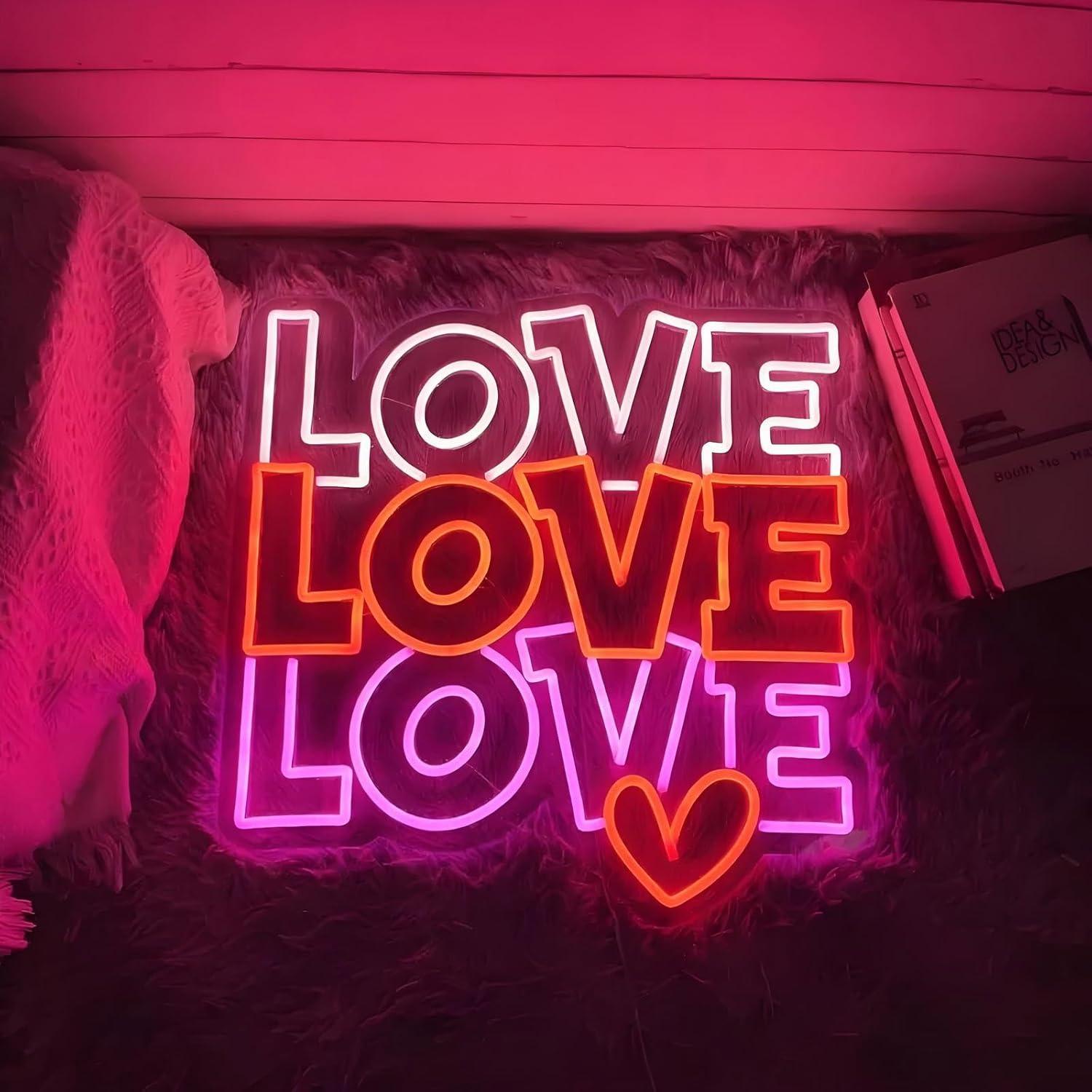 ป้ายไฟนีออนรูปหัวใจ ไฟ LED ปรั - Wedding Shop บทวิจารณ์และราคา