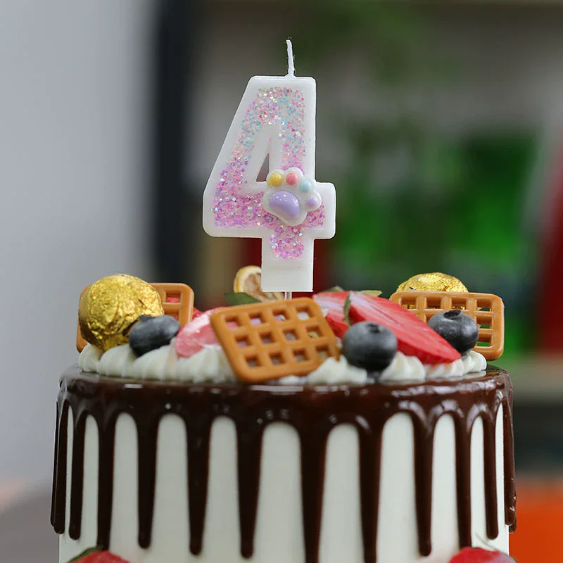 Creative น่ารัก Cat PAW เค้กจํ - Unity Candle Set บทวิจารณ์และราคา