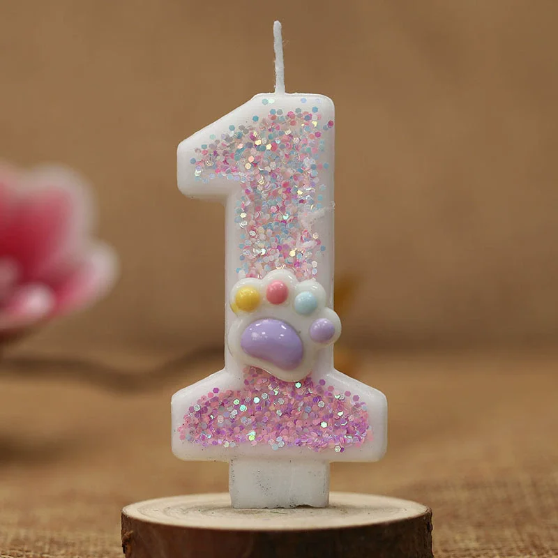 Creative น่ารัก Cat PAW เค้กจํ - Unity Candle Set บทวิจารณ์และราคา