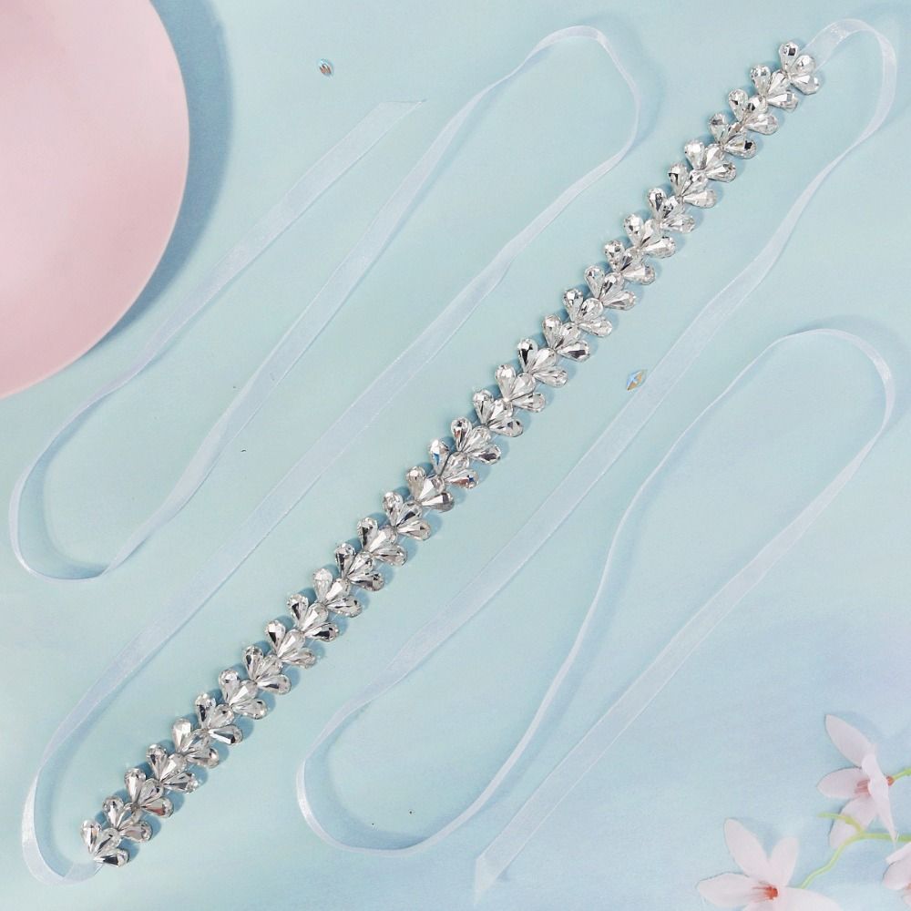 แฟชั่นหรูหรา คริสตัล ไข่มุก เข - Bridal Sash Ribbon บทวิจารณ์และราคา