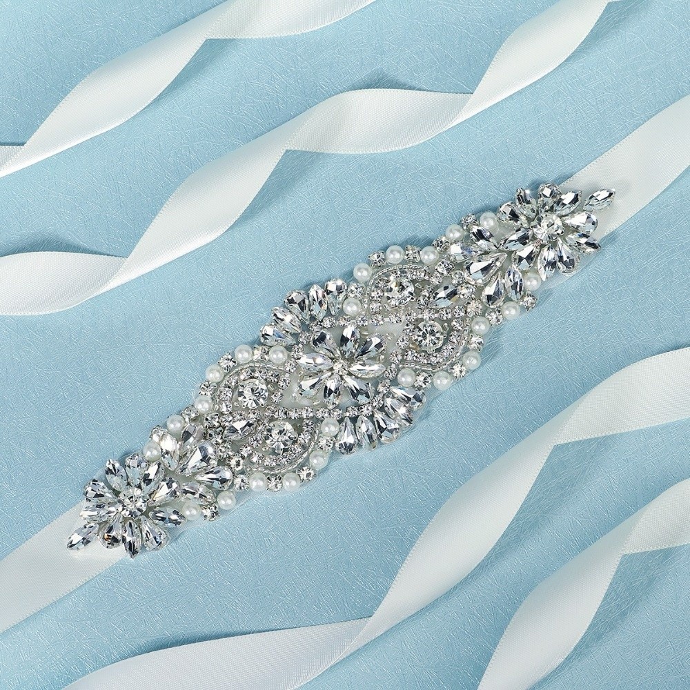 เข็มขัดแฟชั่นสำหรับเจ้าสาว สีเ - Bridal Sash Ribbon บทวิจารณ์และราคา